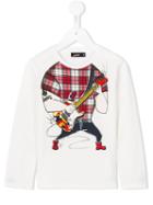 Junior Gaultier Guitar Player Print T-shirt