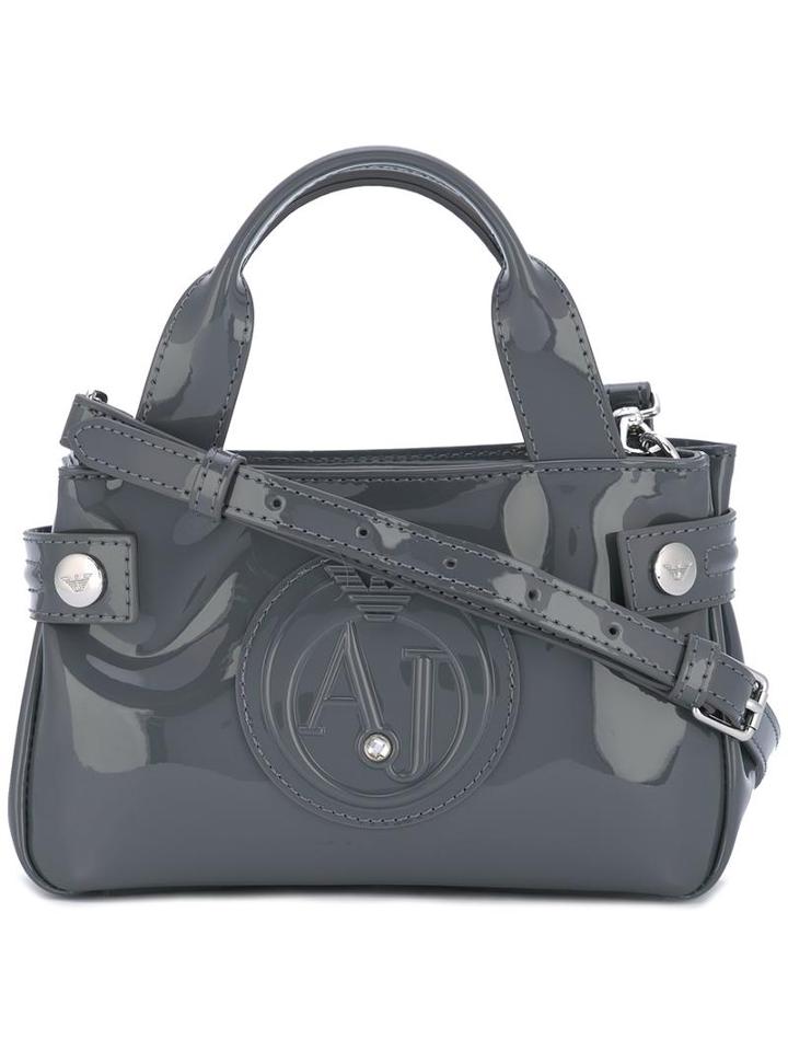 Armani Jeans Logo Shoulder Bag, Women's, Grey