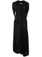 Preen By Thornton Bregazzi Long Fringe Sleeve Dress, Women's, Size: Xs, Black, Viscose