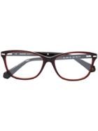Balmain Square Frame Glasses - Red