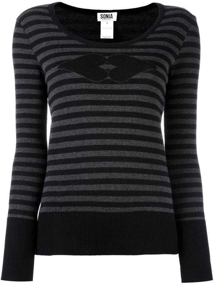 Sonia By Sonia Rykiel Striped Knitted Top, Women's, Size: Medium, Blue, Cotton