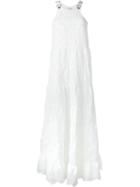 Giamba Lace Maxi Dress, Women's, Size: 40, White, Cotton/polyamide/polyester