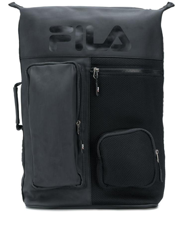 Fila Logo Print Utility Backpack - Black