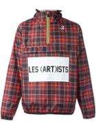 K-way K-way X Les (art)ists Checked Windbreaker, Men's, Size: Large, Red, Polyester