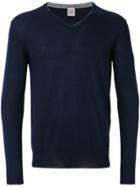 Eleventy V-neck Pullover - Blue