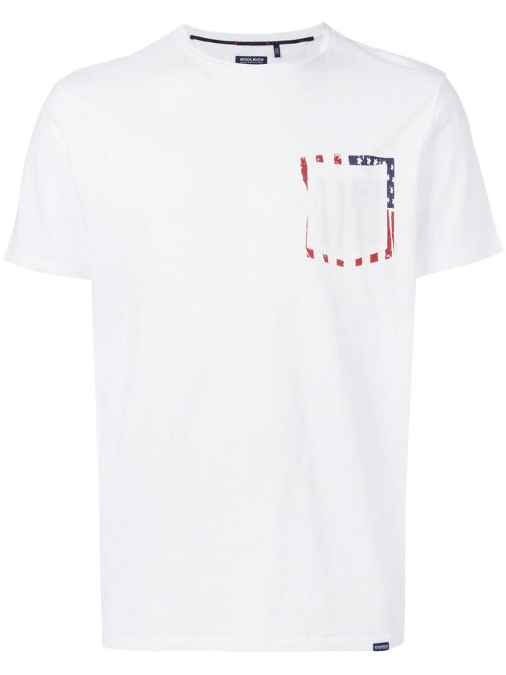 Woolrich Printed Pocket T-shirt, Men's, Size: Small, White, Cotton