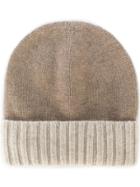 Dell'oglio Knitted Cashmere Hat - Nude & Neutrals