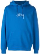 Stussy Embroidered Logo Hoodie - Blue