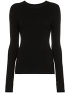 Joostricot Cotton Long Sleeve Sweater - Black