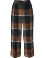 I'm Isola Marras Checked Trousers, Women's, Size: 42, Brown, Cotton/polyamide/wool/other Fibers
