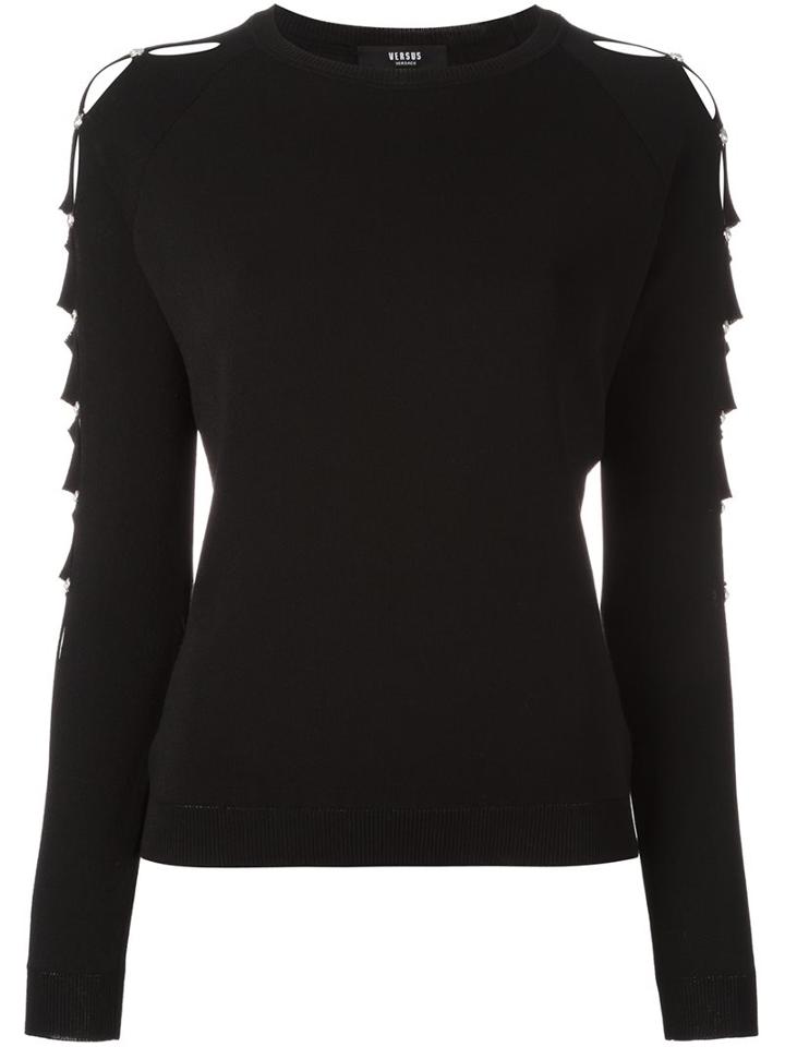 Versus Pinned Sweater, Women's, Size: 42, Black, Polyamide/viscose