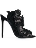 Maison Ernest Sequinned Mules - Black