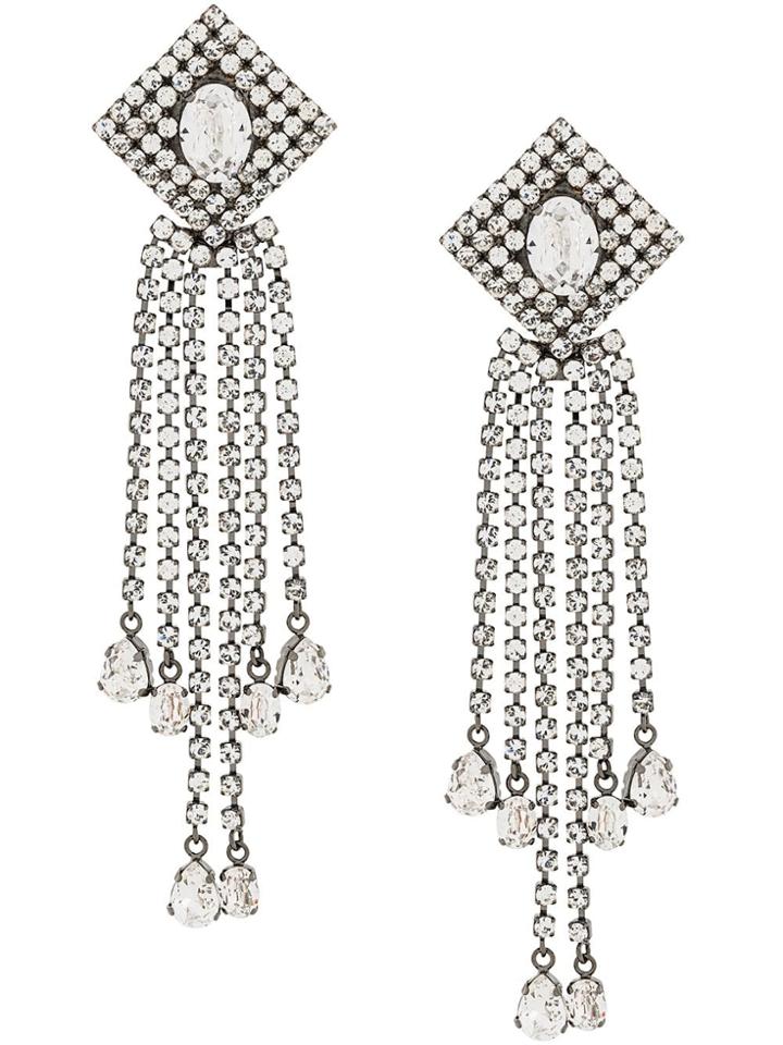 Christopher Kane Crystal Rain Earrings - Metallic