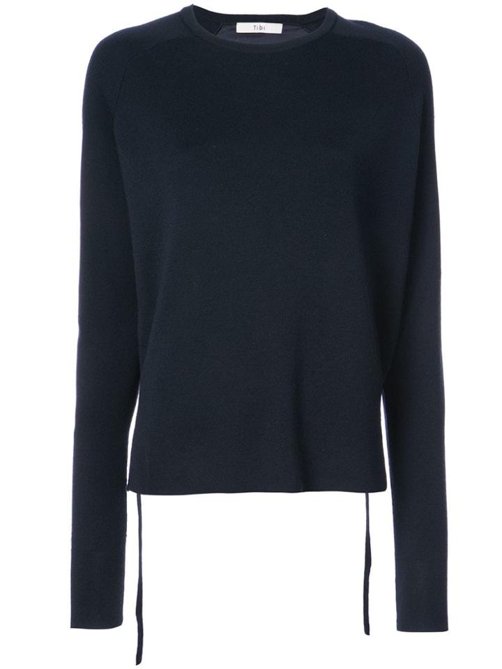 Tibi Ruched Back Sweater - Blue