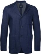 08sircus - Soft Buttoned Blazer - Men - Cotton/polyester - 5, Blue, Cotton/polyester