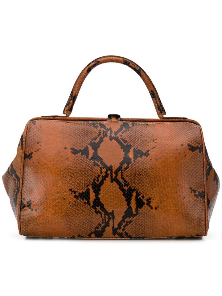 A.f.vandevorst Snakeskin Effect Tote Bag - Brown