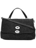 Zanellato Flip Lock Fold-over Tote - Black