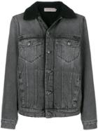Ck Jeans Faux Shearling Lined Denim Jacket - Grey