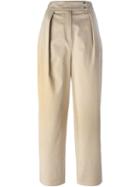 Kenzo Wide Leg Cropped Trousers, Women's, Size: 36, Nude/neutrals, Polyester/polyurethane/cotton
