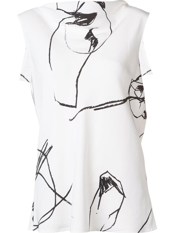 Protagonist High Neck Tank Top - White