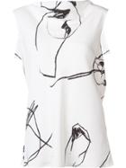 Protagonist High Neck Tank Top - White