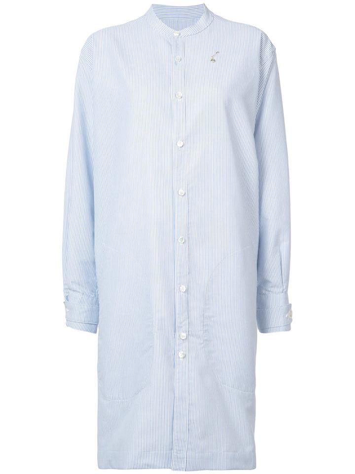 L'equip - Striped Shirt Dress - Women - Cotton/polyester - S, Blue, Cotton/polyester