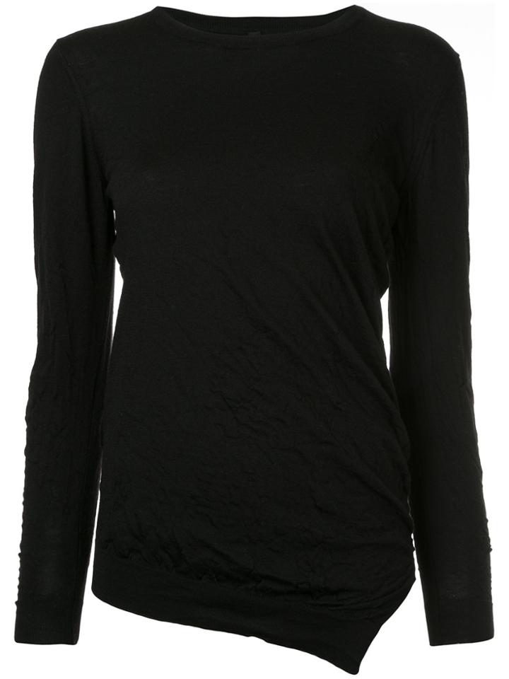 Forme D'expression Twisted Knit Top - Black