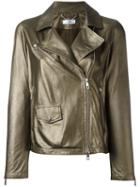 Desa 1972 Zip Up Jacket, Women's, Size: 38, Green, Cotton/leather