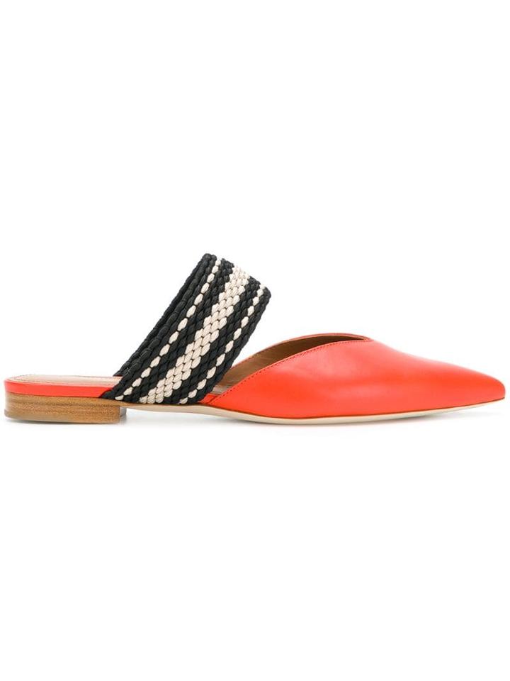 Malone Souliers Woven Strap Mules - Yellow