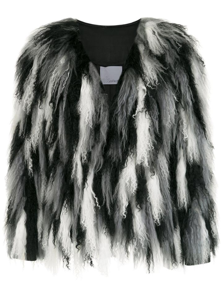 Nk Sheepskin Oversized Coat - Grey