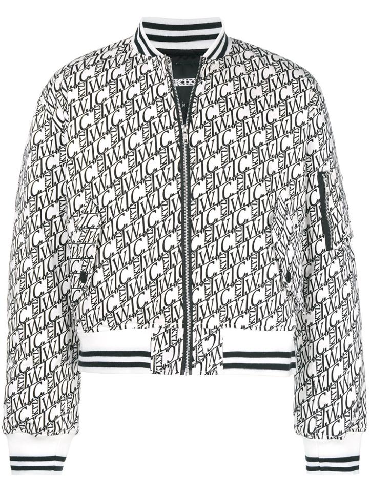 Ktz Limited Edition Monogram Bomber Jacket - White