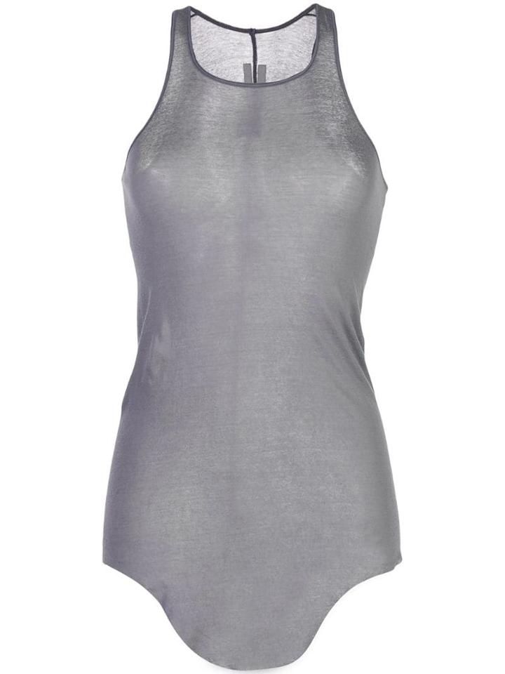 Rick Owens Asymmetric Tank Top - Grey