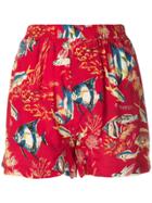 R13 Hawaiian Shorts - Red