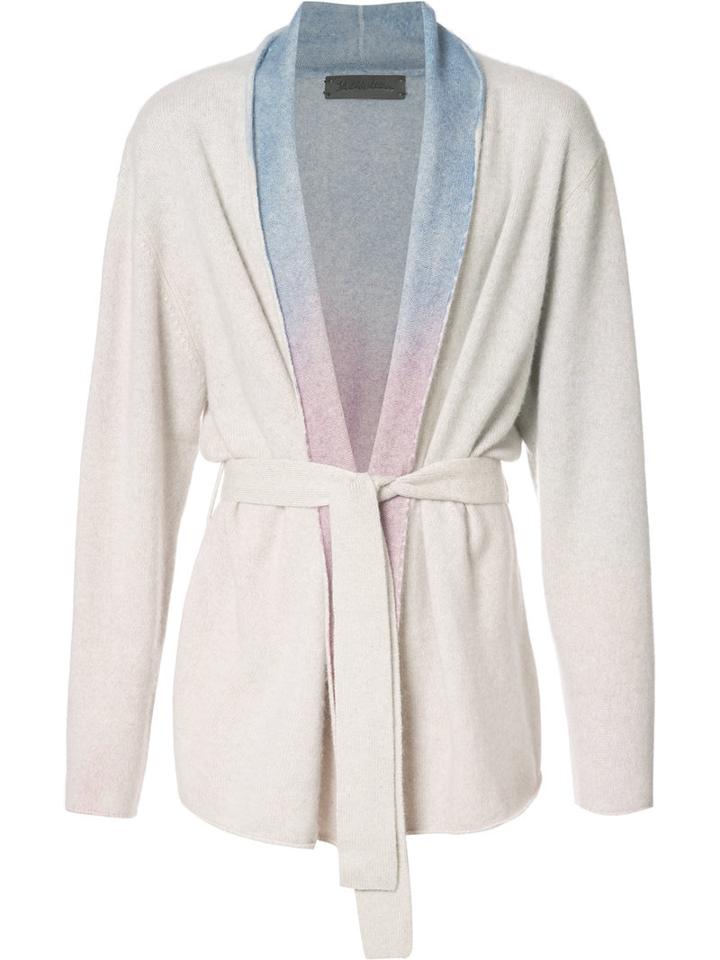 The Elder Statesman 'rainbow Gradient' Belted Cardigan, Adult Unisex, Size: Small, Nude/neutrals, Cashmere