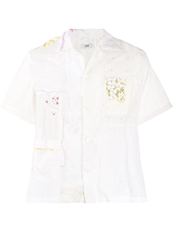 Bode Handkerchief Bowling Shirt - White
