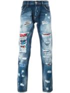 Philipp Plein 'all I Need' Super Straight Cut Jeans, Men's, Size: 28, Blue, Cotton
