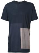 Ziggy Chen - Block Print T-shirt - Men - Cotton - 52, Blue, Cotton