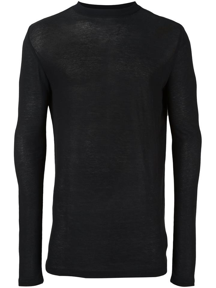 Water Longsleeved T-shirt, Adult Unisex, Size: Xs, Black, Cotton
