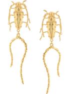 Natia X Lako Beetle With Legs Earrings - Gold
