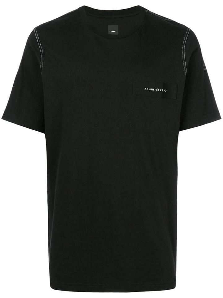Oamc Contrast Stitch T-shirt - Black