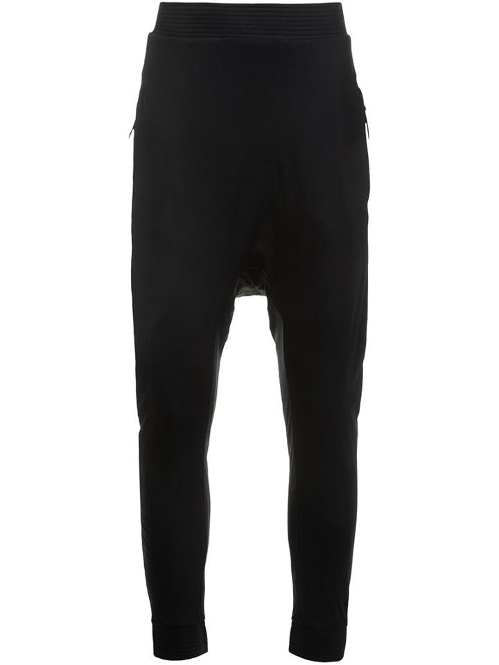 11 By Boris Bidjan Saberi Drop-crotch Trousers, Men's, Size: Medium, Black, Cotton