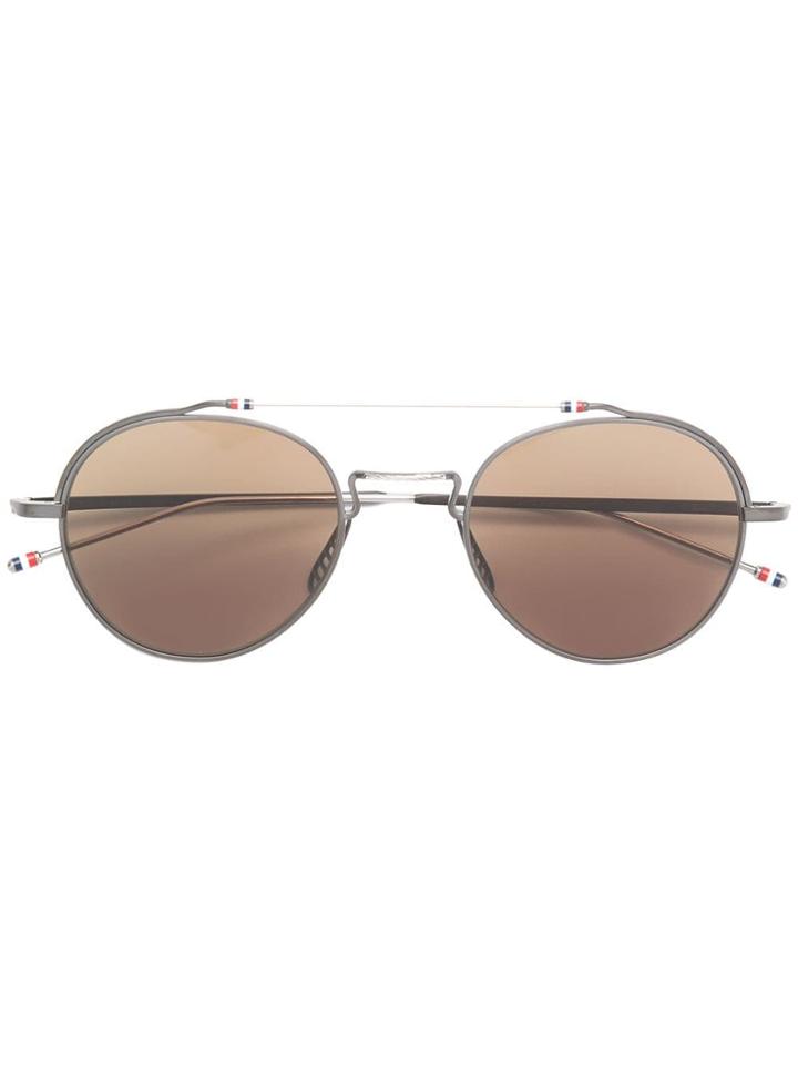 Thom Browne Eyewear Round Tinted Sunglasses - Grey