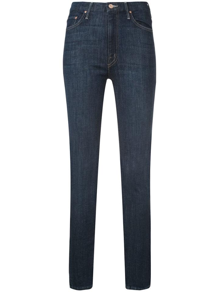 Mother Skinny Fitted Jeans - Blue