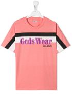 Gcds Kids Printed Logo Jersey T-shirt - Pink