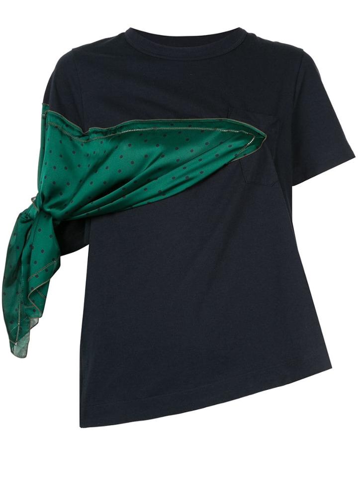 Sacai Side Tie T-shirt - Blue