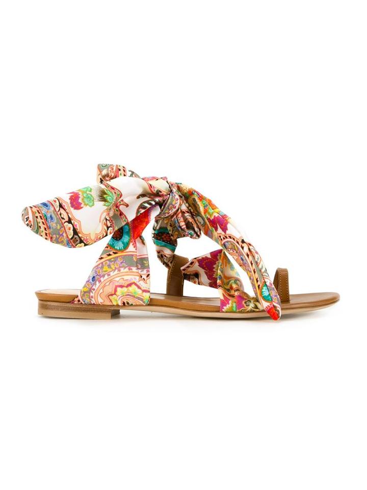 Etro Paisley Print Flat Sandals
