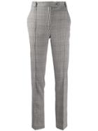 Styland High Waisted Checked Trousers - White