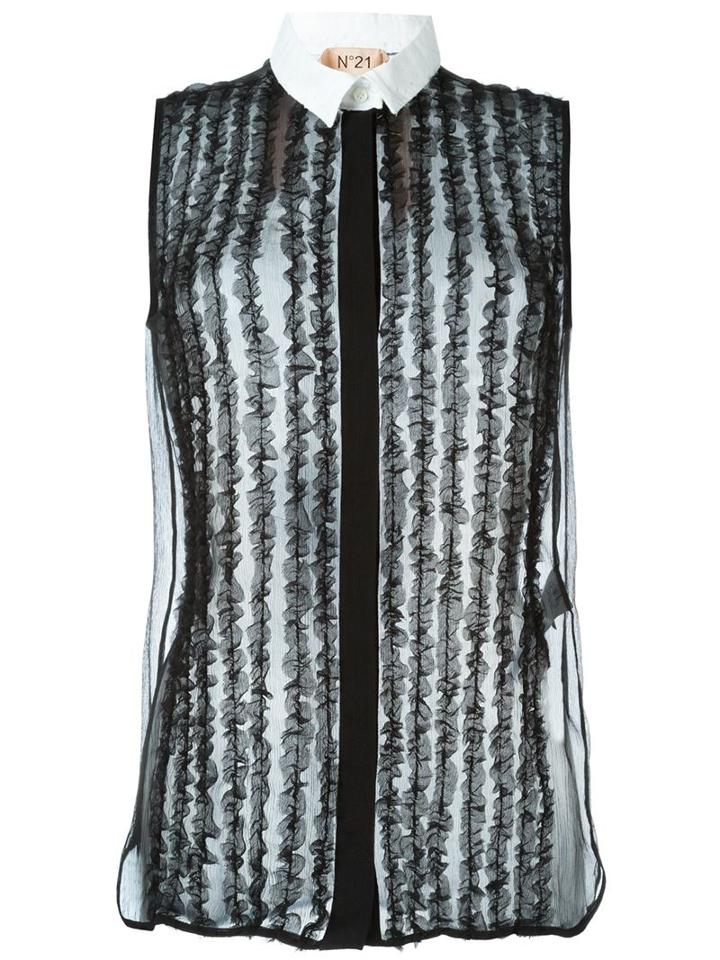 No21 Sheer Ruffled Blouse