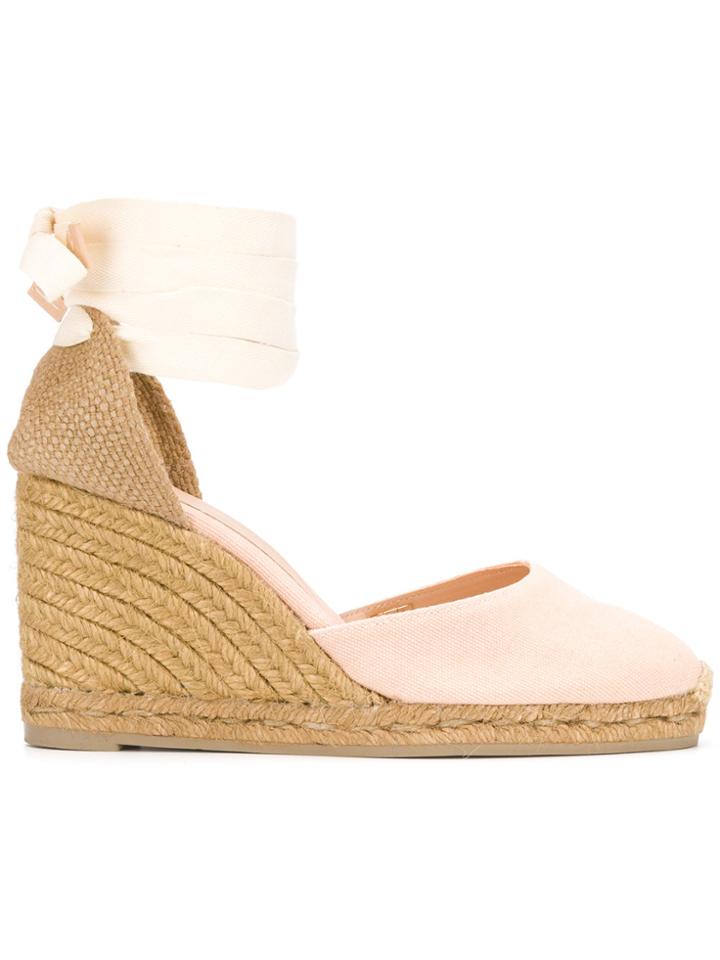 Castañer Woven Wedge Sandals - Pink & Purple