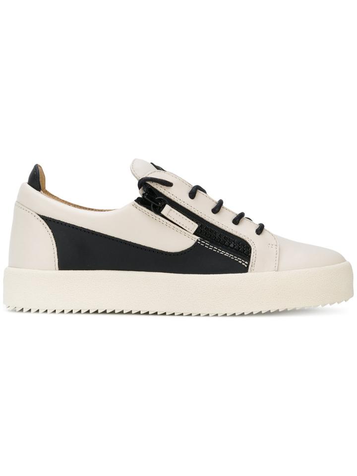 Giuseppe Zanotti Design Side Zip Sneakers - Nude & Neutrals